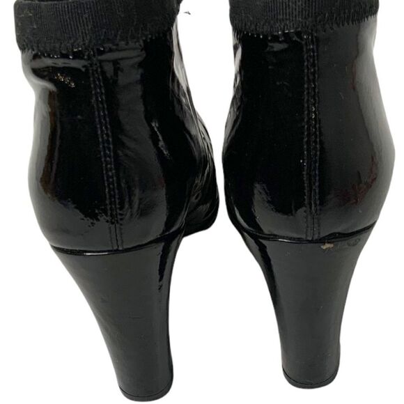 RAS Made in Spain Black Patent Genuine Leather Bootie Sz 8.5 - Picture 6 of 11